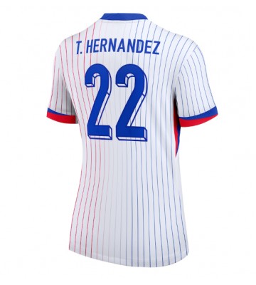 Frankrig Theo Hernandez #22 Replika Udebanetrøje Dame EM 2024 Kortærmet